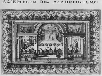 Meeting at the Academy Francaise in 1635